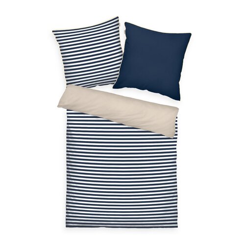 Tom Tailor Dark Navy - Sunny Sand perkál ágyneműhutat
