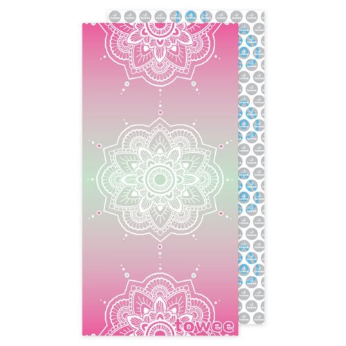 Towee MANDALA pink gyorsan száradó törölköző