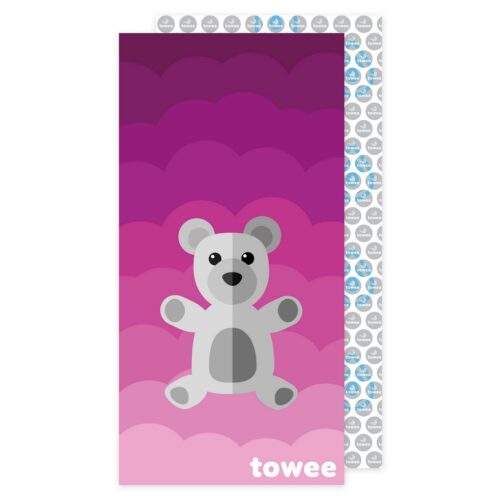 Towee Teddy Bear gyorsan száradó törölköző rózsaszín