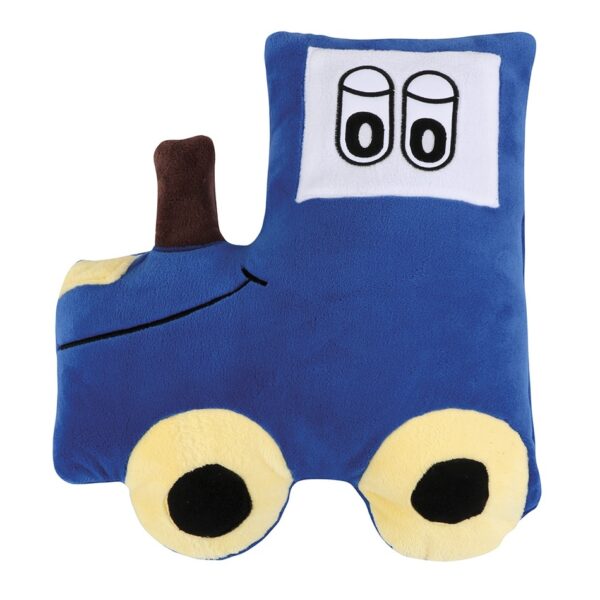 Traktor formázott párna kék
