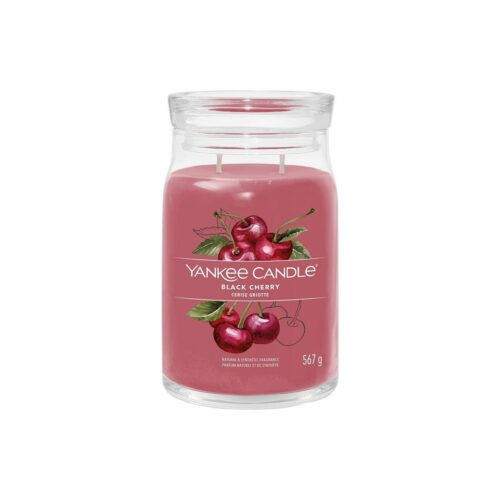 Yankee Candle Signature Black Cherry illatos gyertya nagy üvegben