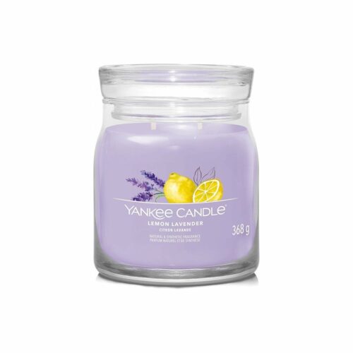Yankee Candle Signature Lemon Lavender  illatos gyertya közepes üvegben