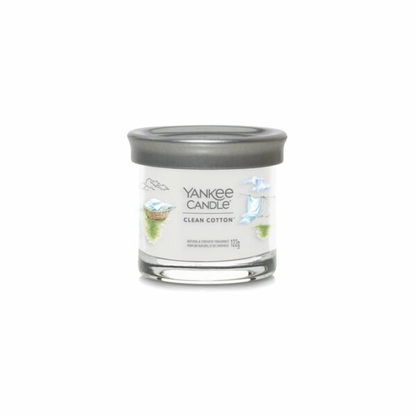 Yankee Candle Signature Tumbler Clean Cottonillatgyertya kis üvegben