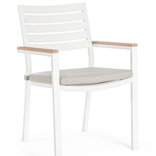 BELMAR II fehér kerti szék