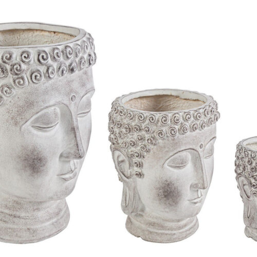 DUDDHA fehér virágcserép szett