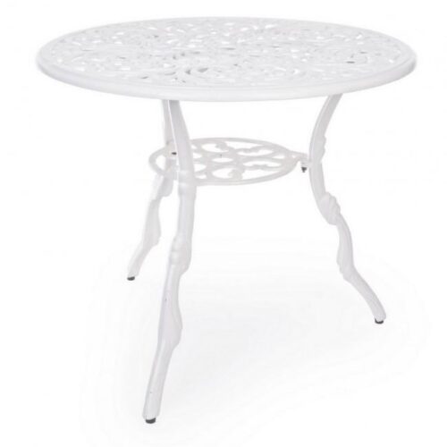 VICTORIA fehér kerti étkezőasztal 80cm