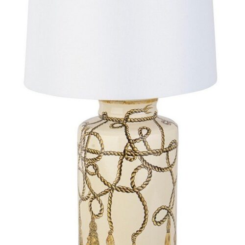 TASSEL fehér 100% polyester asztali lámpa