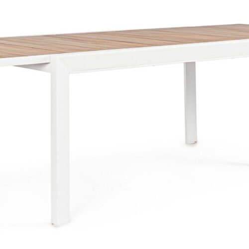 BELMAR fehér bővíthető kerti étkezőasztal 160-240cm