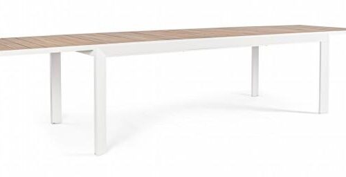 BELMAR fehér bővíthető kerti étkezőasztal 220-340cm