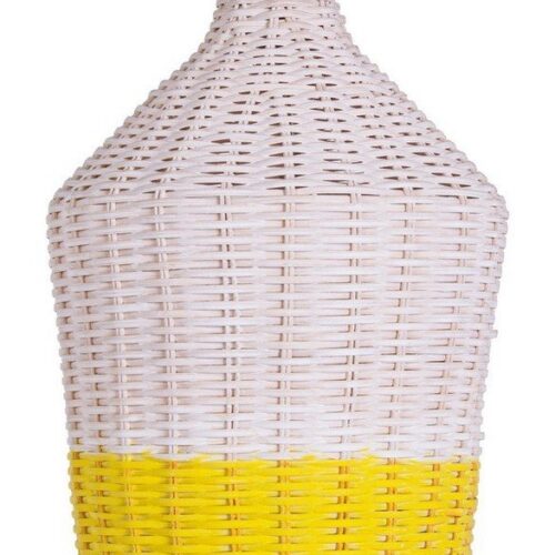 SUN sárga rattan függőlámpa