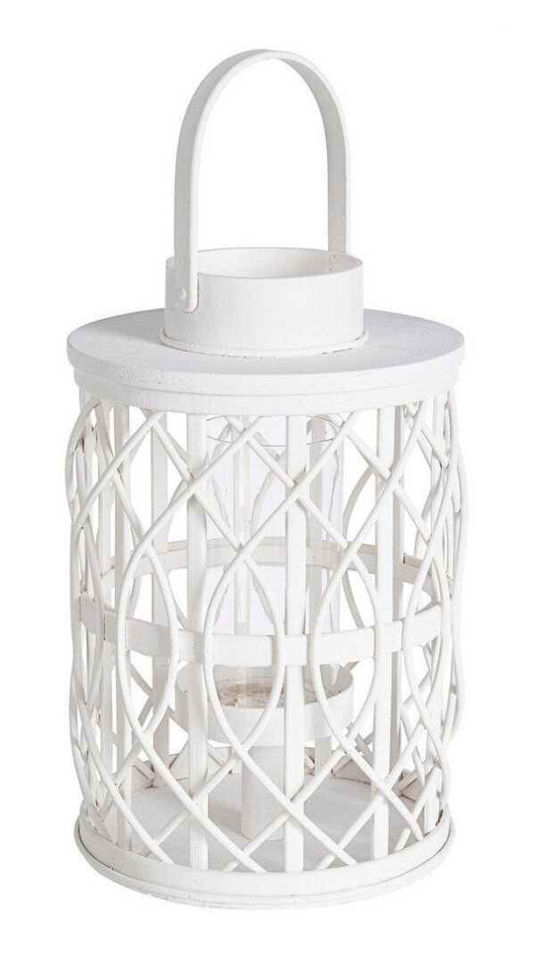 TANAMI fehér bambusz gyertyatartó