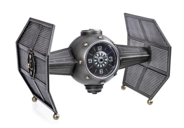 CHARLES III ezüst acél asztali óra