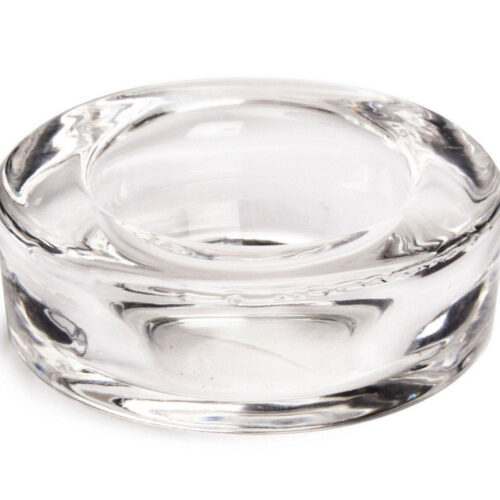 BASICO átlátszó üveg gyertyatartó