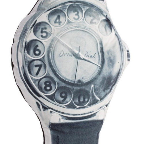 CLOCK fekete 100% poliester párna