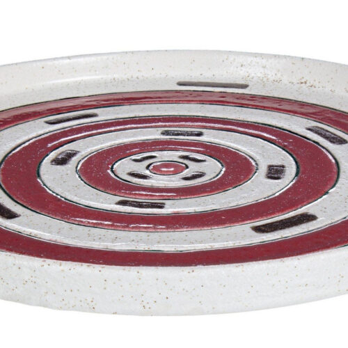 ETNIC piros kerámia tálca