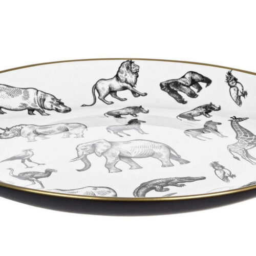 AFRICA fehér porcelán kínálótál