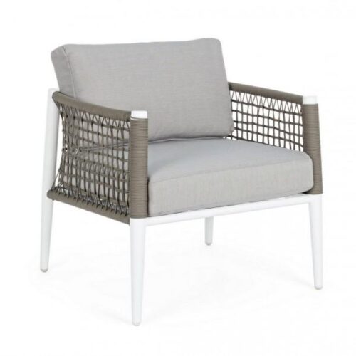 CALYPSO fehér és szürke kerti fotel