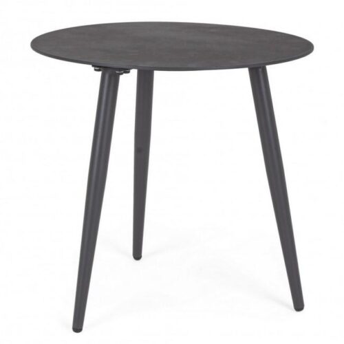 RIDLEY fekete kerti lerakóasztal 50cm