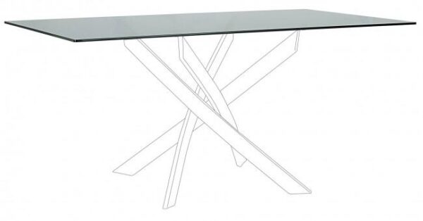 GEORGE szürke üveg asztallap 160cm GEORGE szürke üveg asztallap 160cm