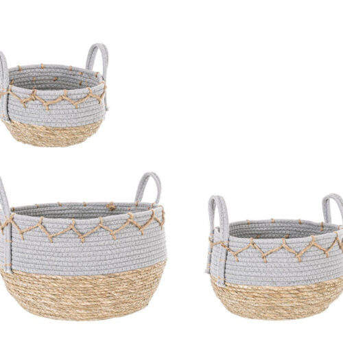 CELESTIAL III szürke 100% pamut kosár