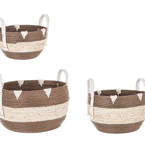 THELMA II barna 3 részes kosár szett