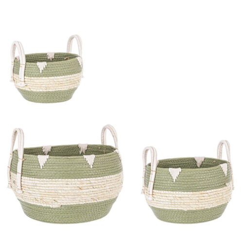 THELMA zöld 3 részes kosár szett