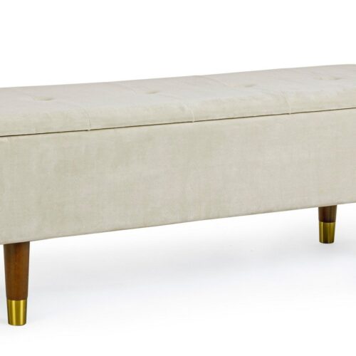 KIRA bézs bársony ülőpad