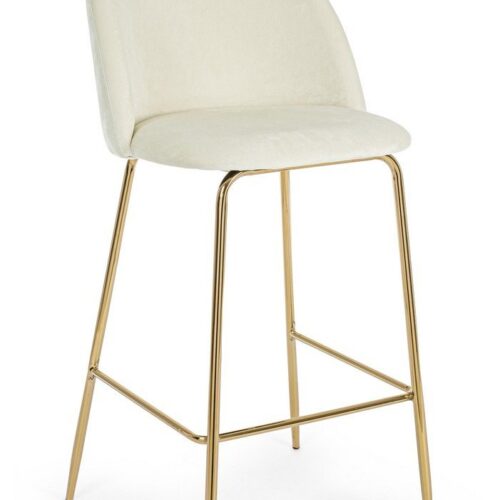 CARRY fehér bársony bárszék