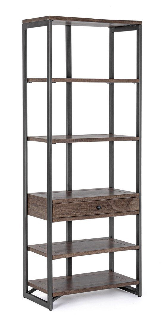 CALIXTE barna mangófa könyvespolc