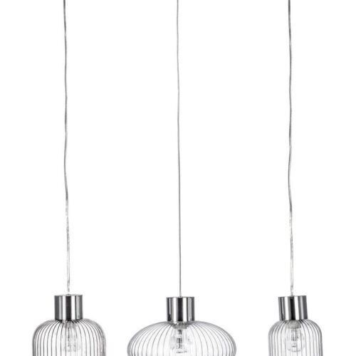 SHOWY III ezüst acél függőlámpa