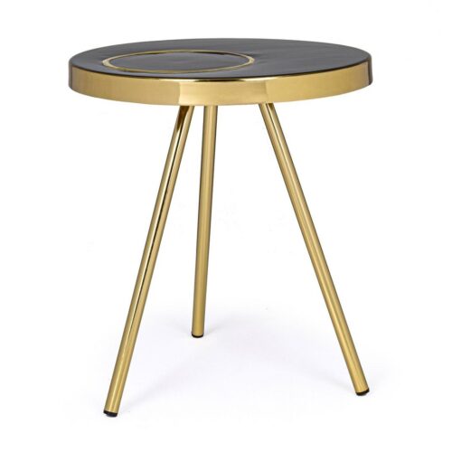 KESAR arany acél dohányzóasztal 40cm