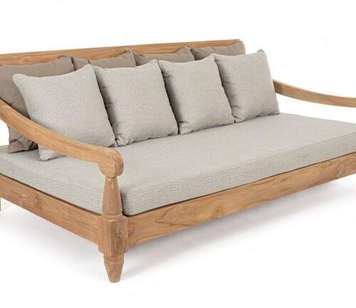 BALI szürkésbarna teakfa kerti kanapé