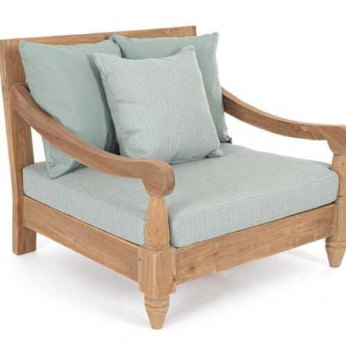 BALI zöld teakfa fotel