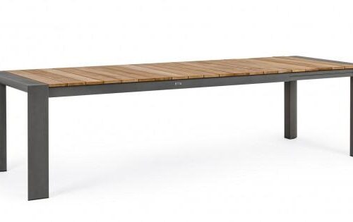 CAMERON szürke teakfa bővíthető étkezőasztal 228-294cm