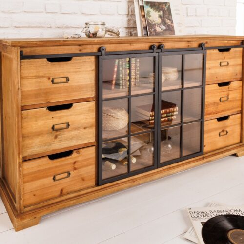 HERITAGE barna fenyőfa tárolószekrény