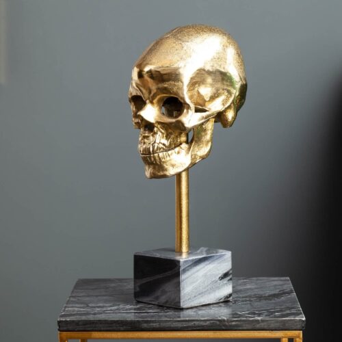 SKULL arany alumínium dísztárgy