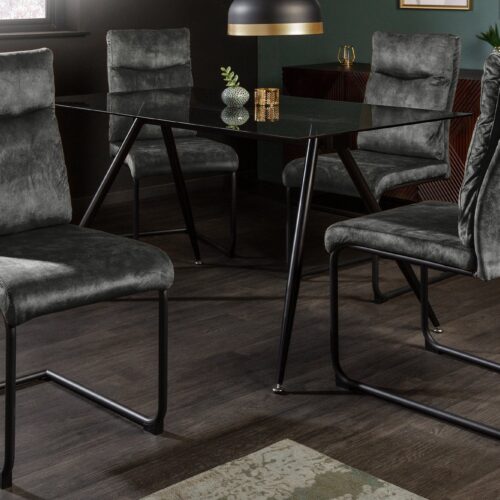 COMFORT zöld bársony étkezőszék