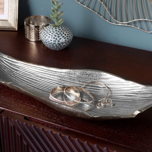 LEAF ezüst alumínium kínálótál