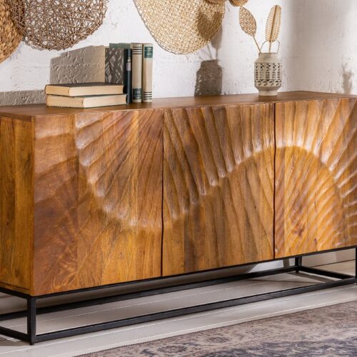 SCORPION barna mangófa tálalószekrény