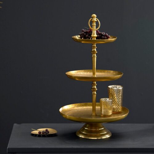 ORIENT arany alumínium kínálótál 50 cm