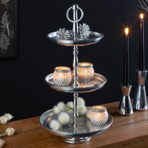 ORIENT ezüst alumínium kínálótál 48 cm