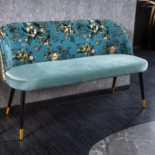 BOUTIQUE türkiz bársony ülőpad