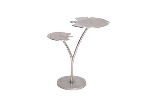 GINKGO ezüst alumínium lerakóasztal 56 cm GINKGO ezüst alumínium lerakóasztal 56 cm