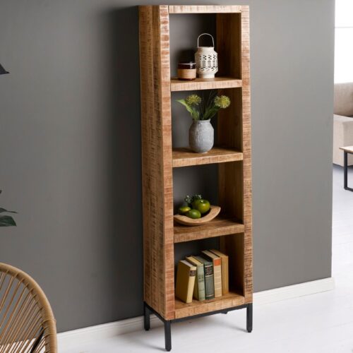 IRON CRAFT barna mangófa szekrény 180x40 cm