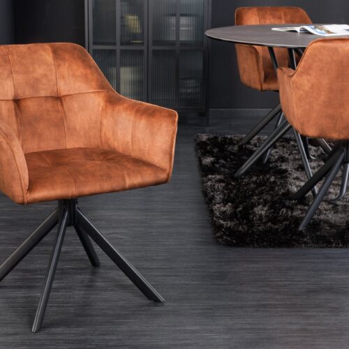 LOFT barna bársony étkezőszék