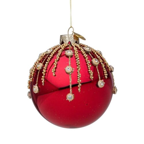 SPARK piros és arany karácsonyfadísz - 6 részes szett