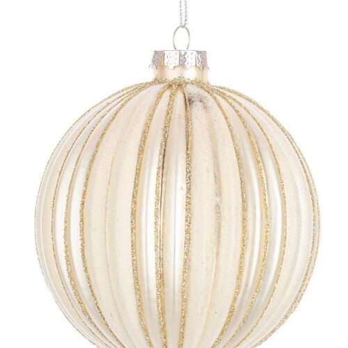 CLIO fehér és arany karácsonyfadísz - 4 részes szett