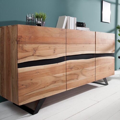 AMAZONAS akácfa tálalószekrény 150cm