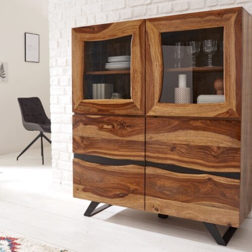 AMAZONAS barna rózsafa vitrin 118x38x140