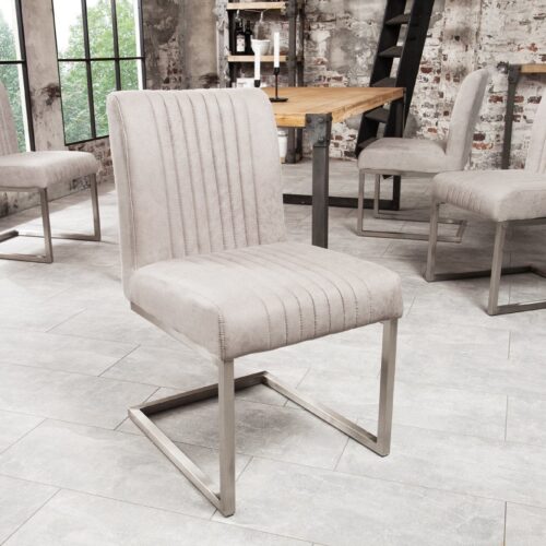 BIG ASTON törtfehér 100% polyester szék 49x63x87